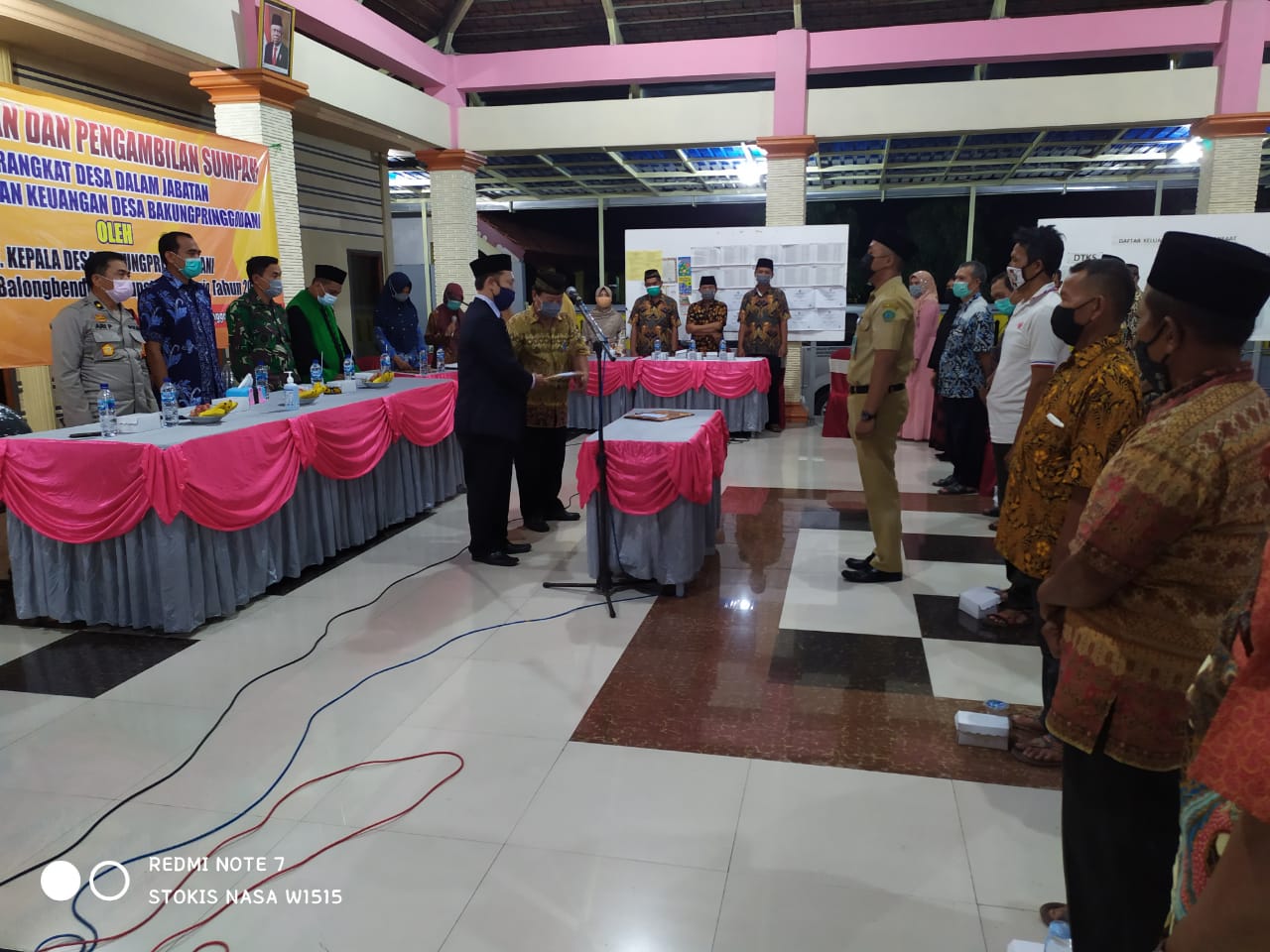 Danramil 0816/10 Balongbendo Hadiri Pelantikan dan Pengambilan Sumpah