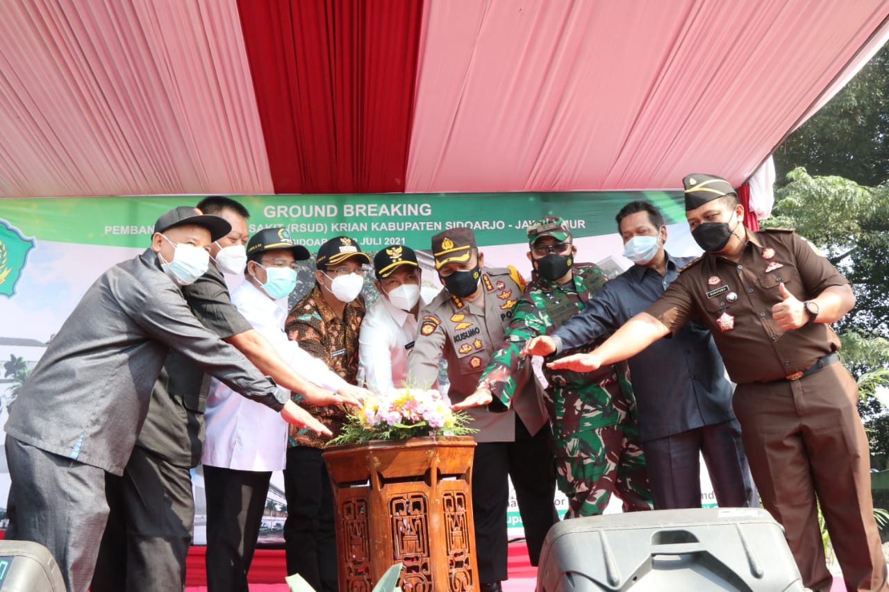 Dandim 0816/Sidoarjo hadiri Launching Ground Breaking Pembangunan RSUD