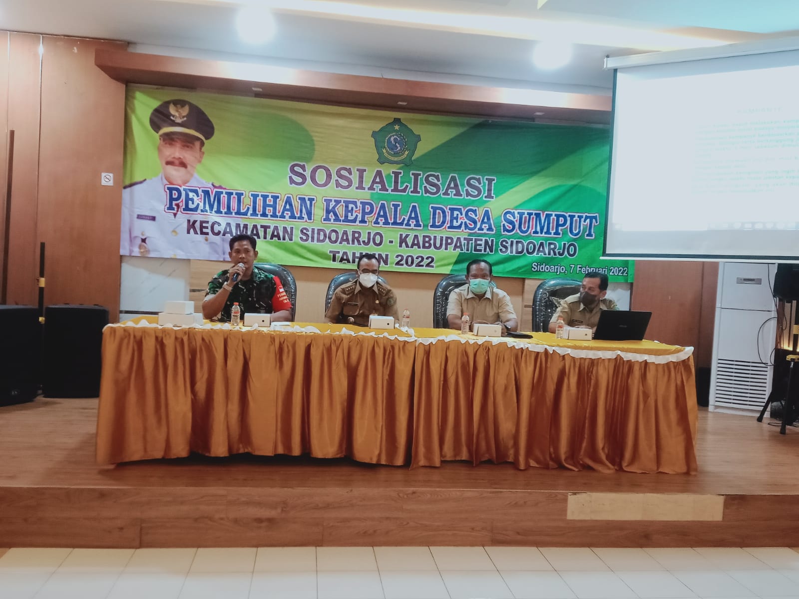 DANRAMIL 0816/01 KOTA SIDOARJO HADIRI RAPAT SOSIALISASI PILKADES 2022