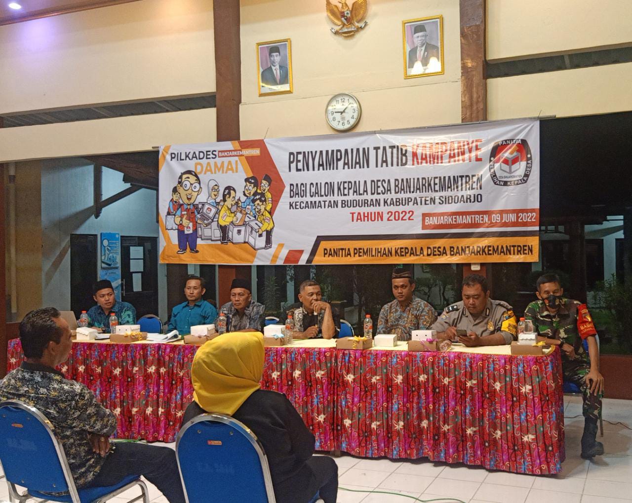 Babinsa Koramil 0816/03 Buduran hadiri undangan penyampaian tatib Pilkades