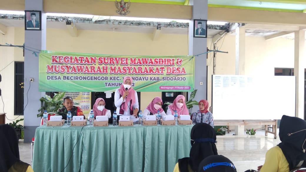 Babinsa Ramil 0816/13 Hadiri Survei Mawas Diri Masalah Kesehatan di Desa Becirongengor