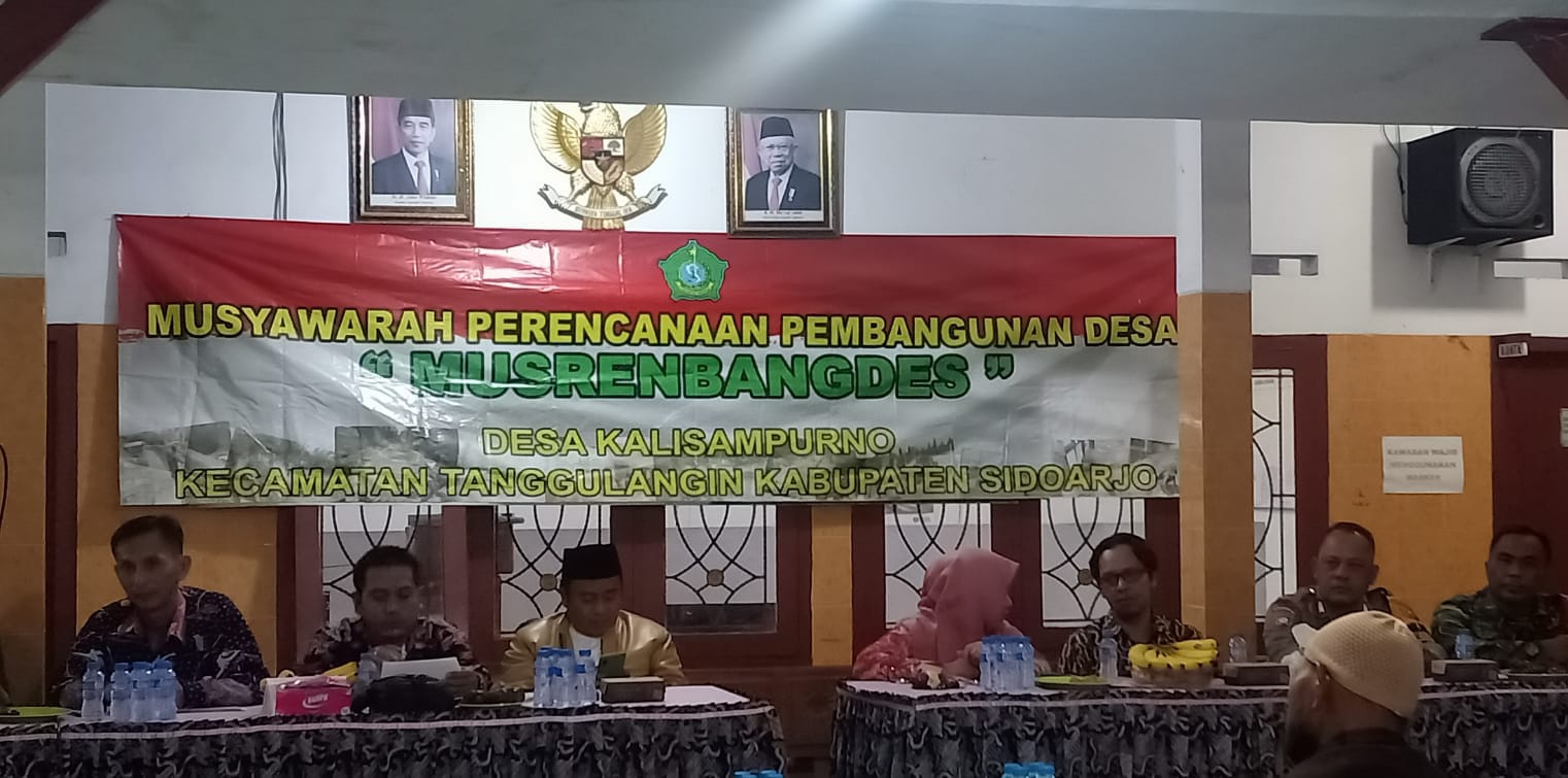 Anggota Babinsa Koramil 0816/06 Tanggulngin Hadiri Undangan Musrenbangdes