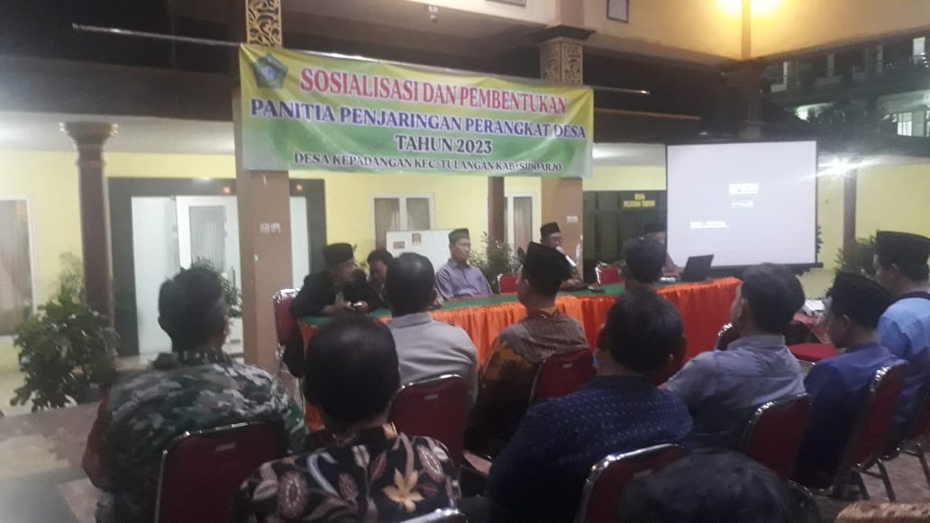 Peltu Lukman. N Babinsa Koramil 0816/05 Hadiri Pembentukan Tim Penjaringan Perangkat Desa