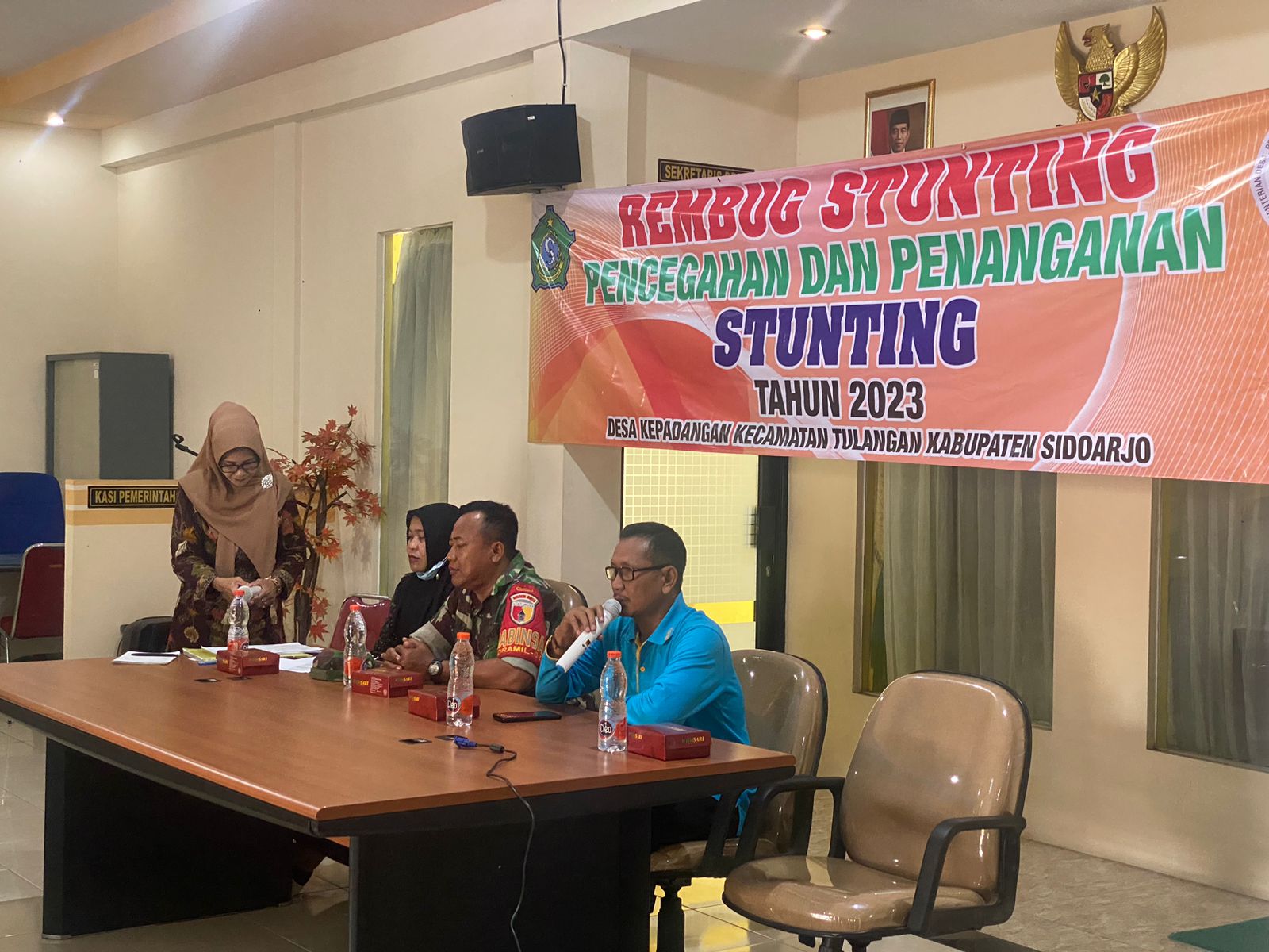 Tekan Stunting, Babinsa Koramil 05/Tulangan Hadiri Rembuk Stunting Tingkat Desa