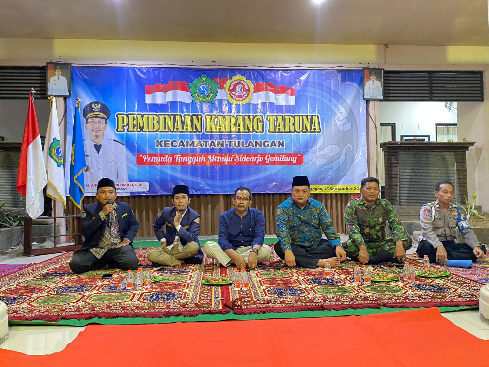 Bati Tuud Koramil 05 Tulangan Hadiri kegiatan Temu Karang Taruna Di Kecamatan