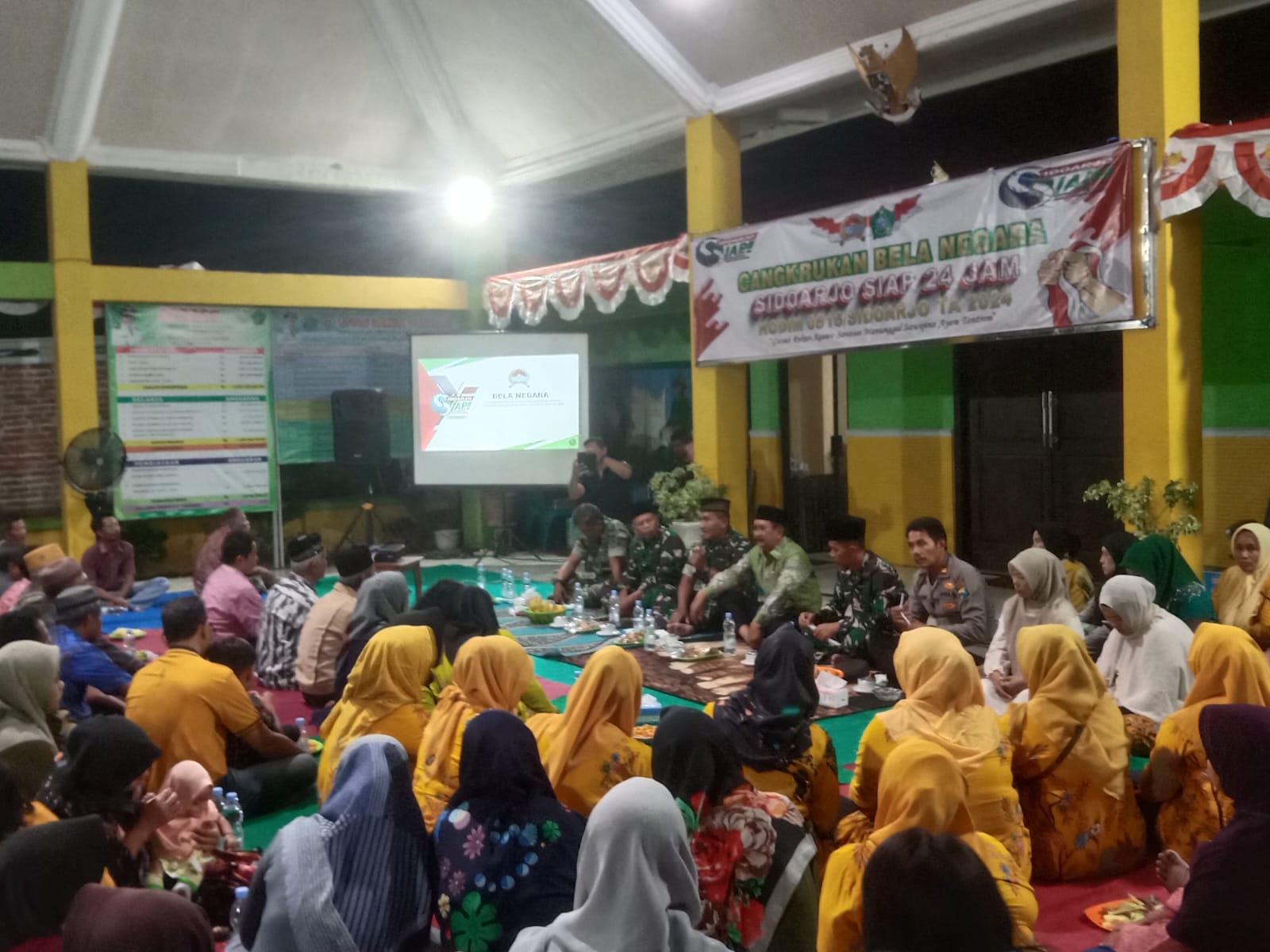 Cangkrukan Bela Negara, Sidoarjo Siap 24 Jam Tahap VII TA 2024 di Balai Desa Gempolklutuk Bersama Kasdim 0816 Sidoarjo